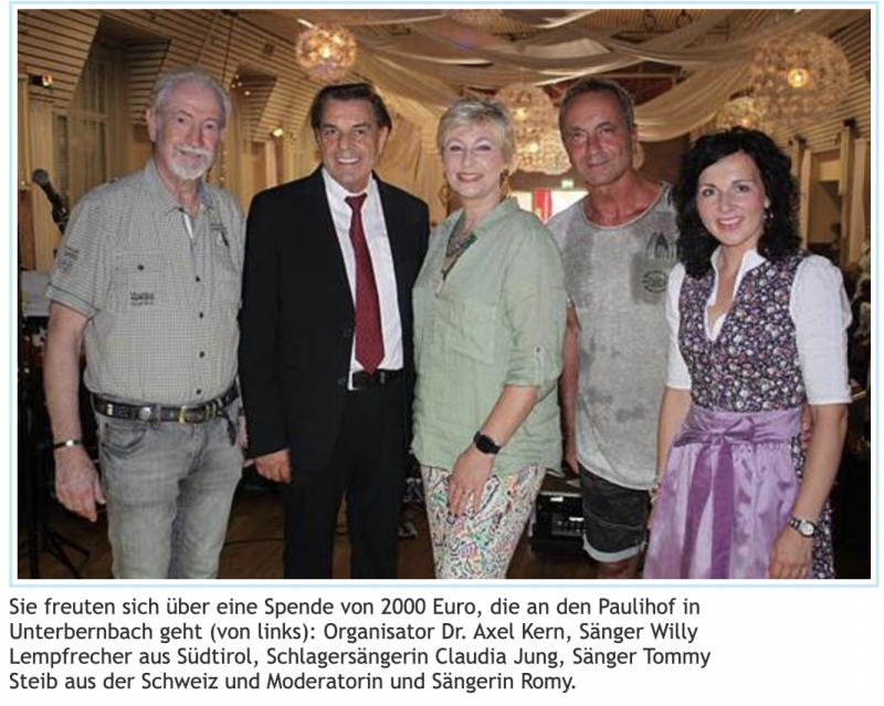 Paulihof-Spende durch Tombola auf Willy Lempfrecher und Freunde-Fest