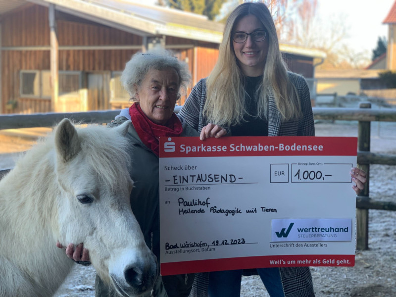 Spendenübergabe Werttreuhand Steuerberatung
